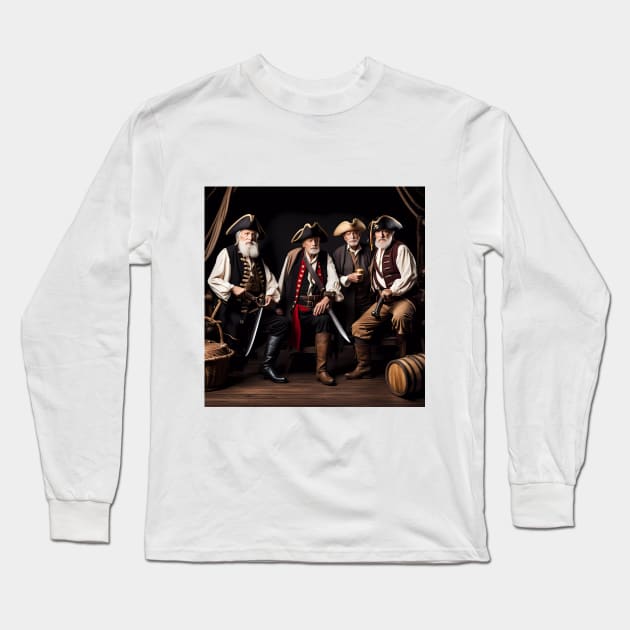 Pensioners as Pirates Long Sleeve T-Shirt by Colin-Bentham